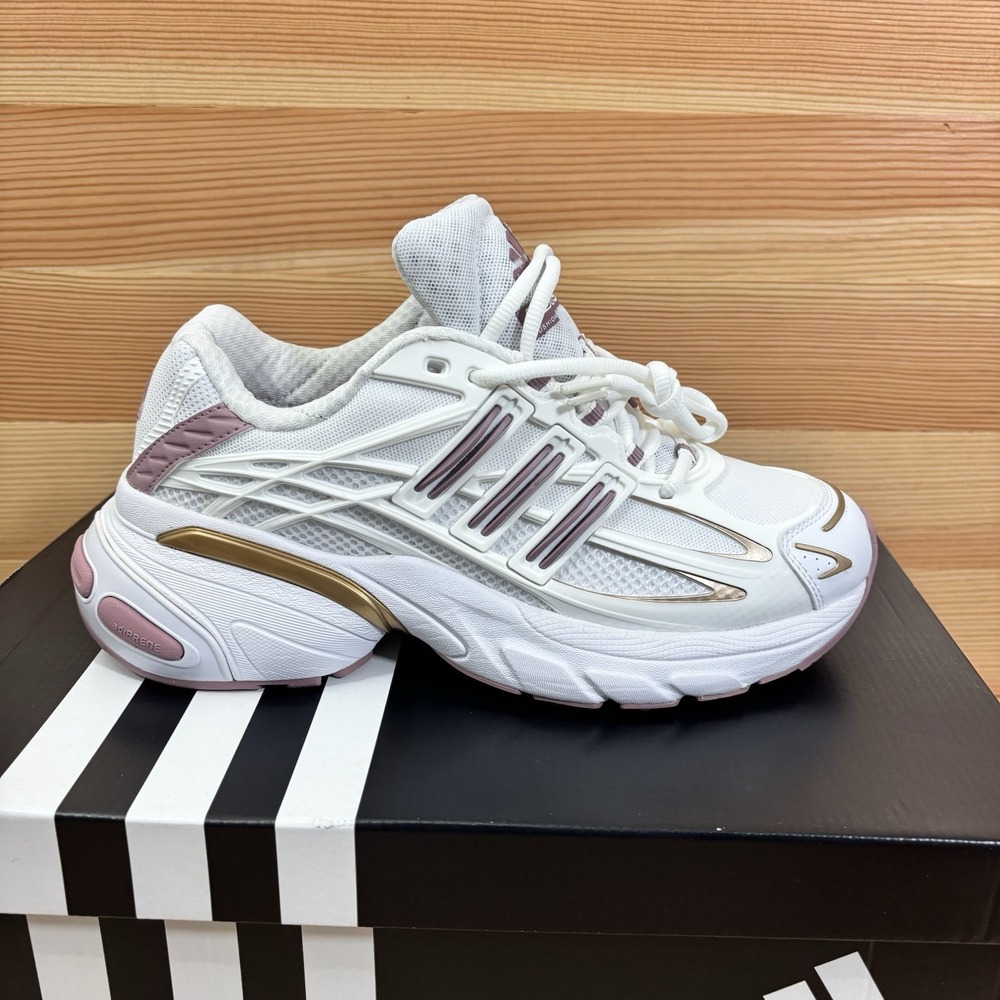 Adidas Women's Adistar XLG 2.0 W Size 8.5 KZ9162 White Pink Gold Chunky Style